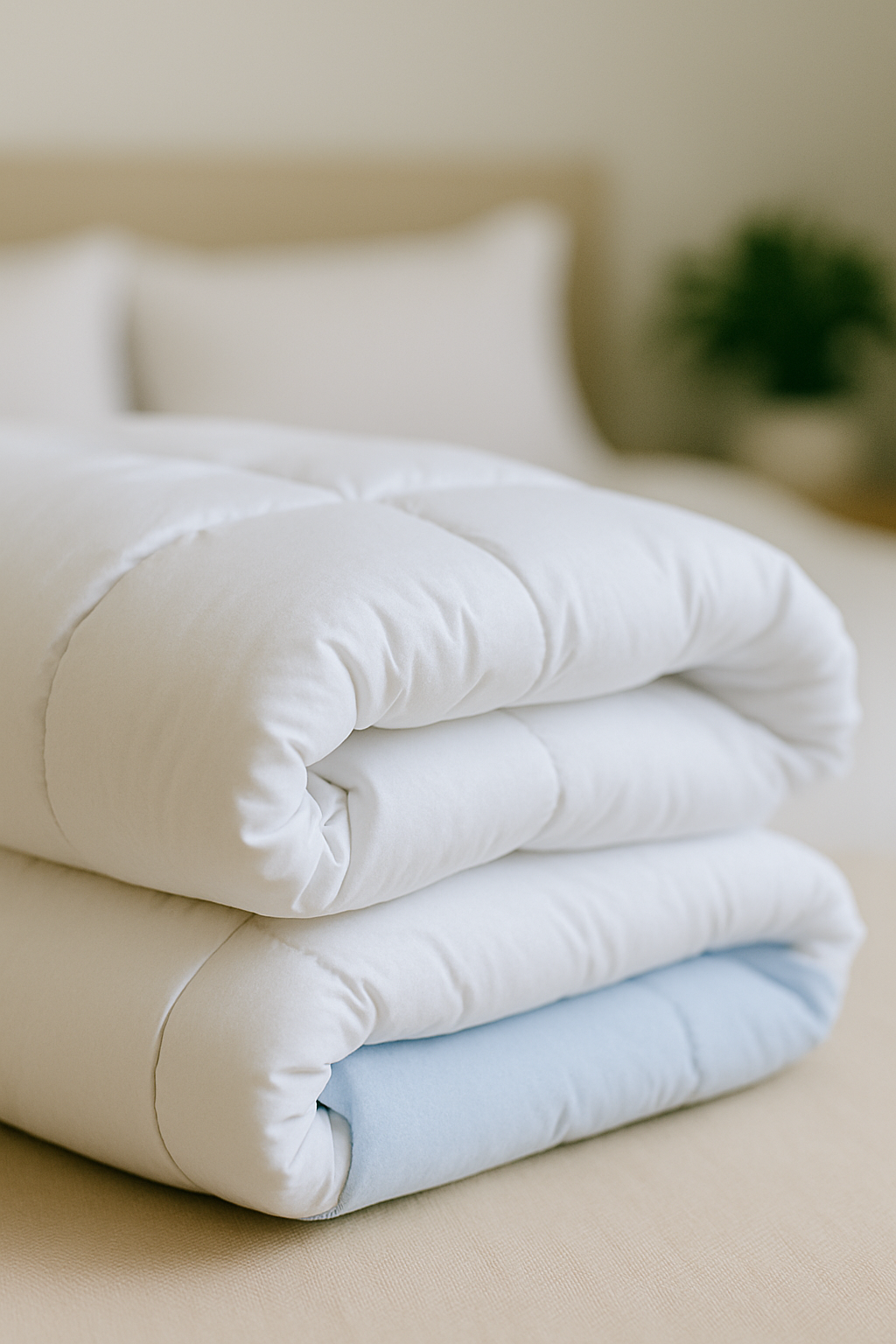 Doona Cleaning Service - Clean rolled doonas in bedroom setting